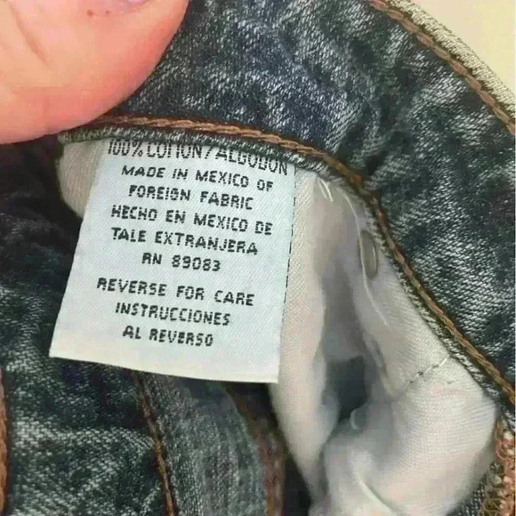 LEI Denim Blue Jean Skirt Vintage 90s Y2K Juniors 17" Length Size 9 - Picture 6 of 9